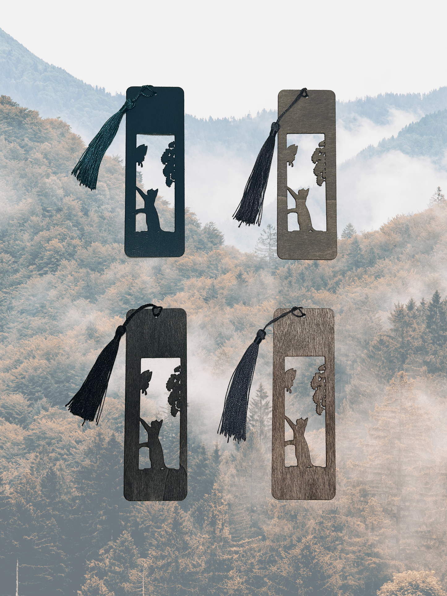 Cat Playing in Garden Bookmark